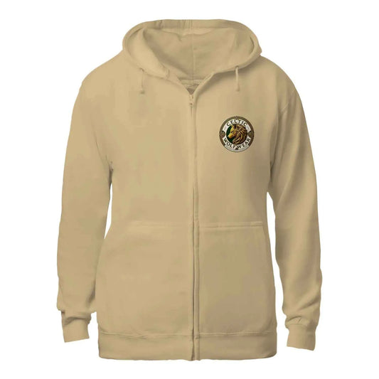 Celtic Wolf Zip Hoodie - Unleash the Legend, Unisex - Celtic Wolfwear