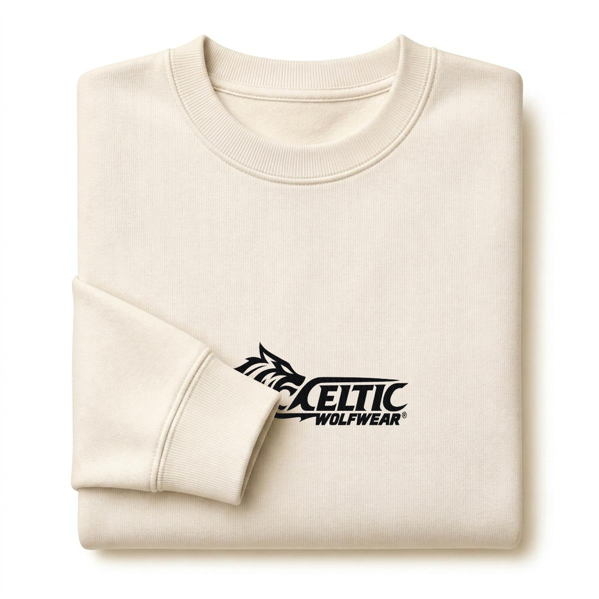 Celtic Wolfwear Men's Heavyweight Crew Neck DTG print Sweatshirt - Celtic Wolfwear