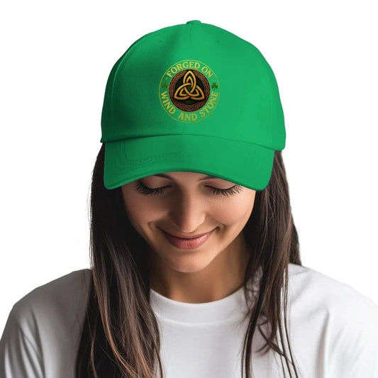 Irish 5-Panel Cap - Forged on Wind and Stone Adjustable - Celtic Wolfwear