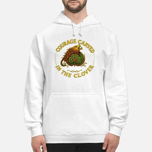 Irish Lion Hoodie - Clover Shamrockart Unisex Streetwear - Celtic Wolfwear