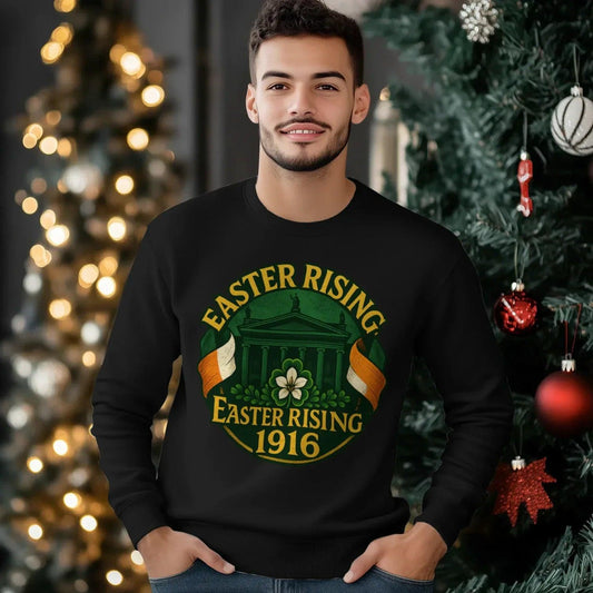 Irish Sweatshirt - Easter Rising, Unisex Matchday Wear - Celtic Wolfwear