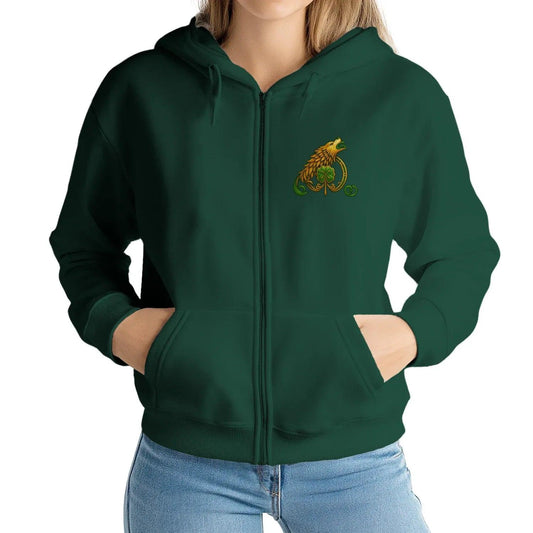 Irish Zip Hoodie - Easter Rising, Unisex Matchday Wear - Celtic Wolfwear