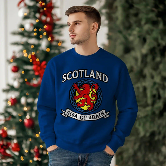 Scottish Sweatshirt - Alba Gu Bràth Crest Unisex Streetwear - Celtic Wolfwear