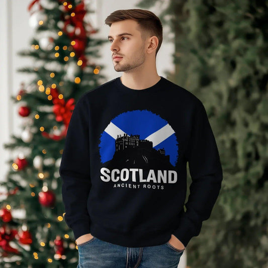 Scottish Sweatshirt - Ancient Roots Heritage Streetwear - Celtic Wolfwear