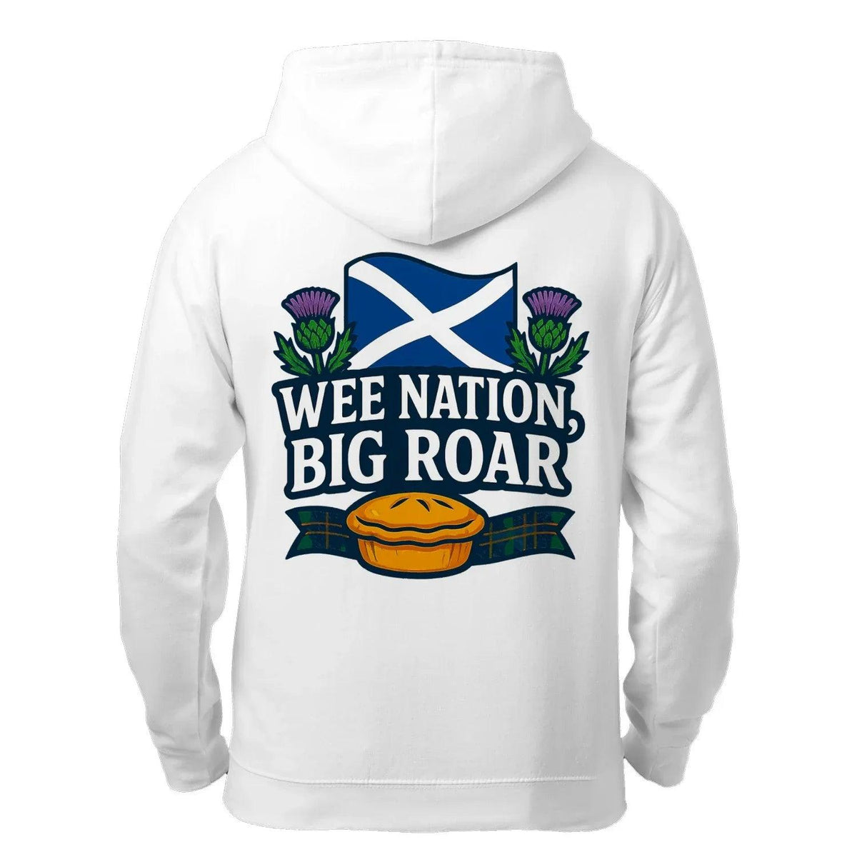 Scottish Zip Hoodie - Wee Nation Big Roar Unisex Streetwear - Celtic Wolfwear