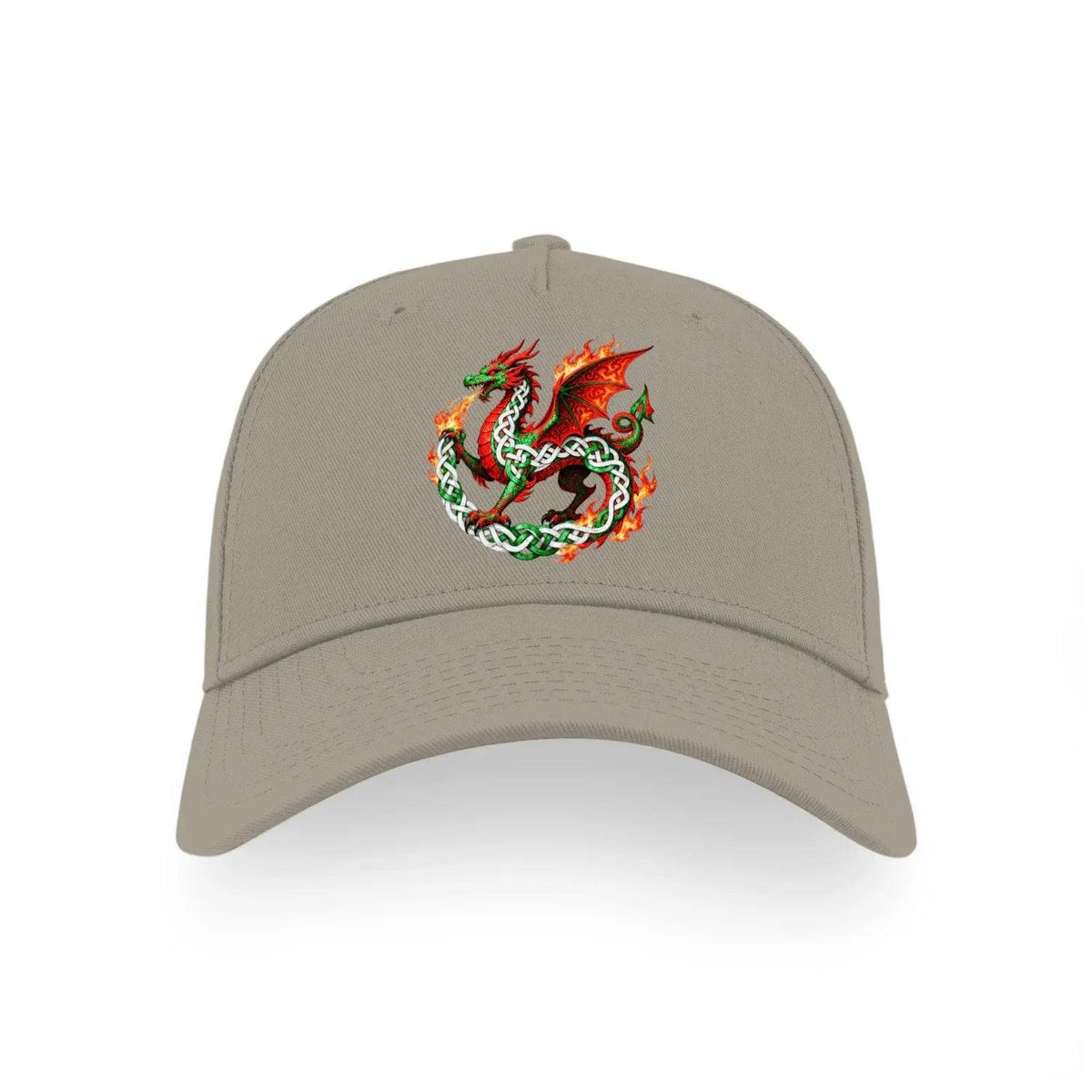 Welsh Dragon Baseball Cap - Yin Yang, Matchday Headwear - Celtic Wolfwear