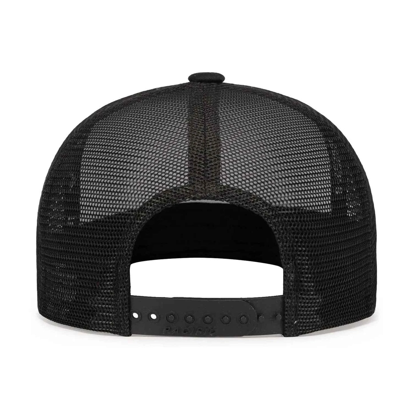 Black mesh trucker cap with adjustable strap and snapback closure — Wales heritage cap gift | Celtic Wolf Wear® UK