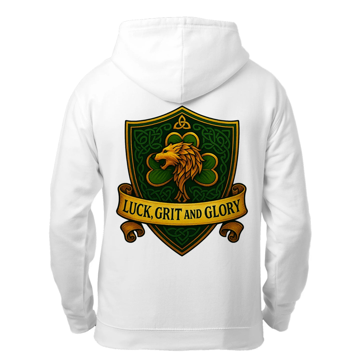 Luck Grit and Glory Unisex Zip Hoodie - Celtic Hoodies Ireland - Celtic Wolfwear