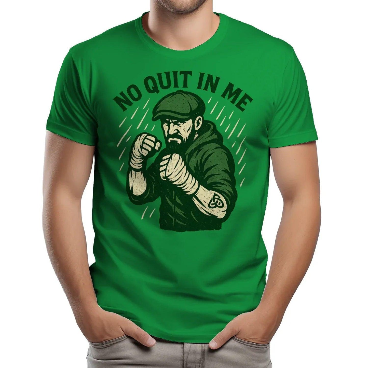 No Quit In Me Unisex Soft Style T-Shirt - Celtic Irish T-Shirts for Adults - Celtic Wolfwear