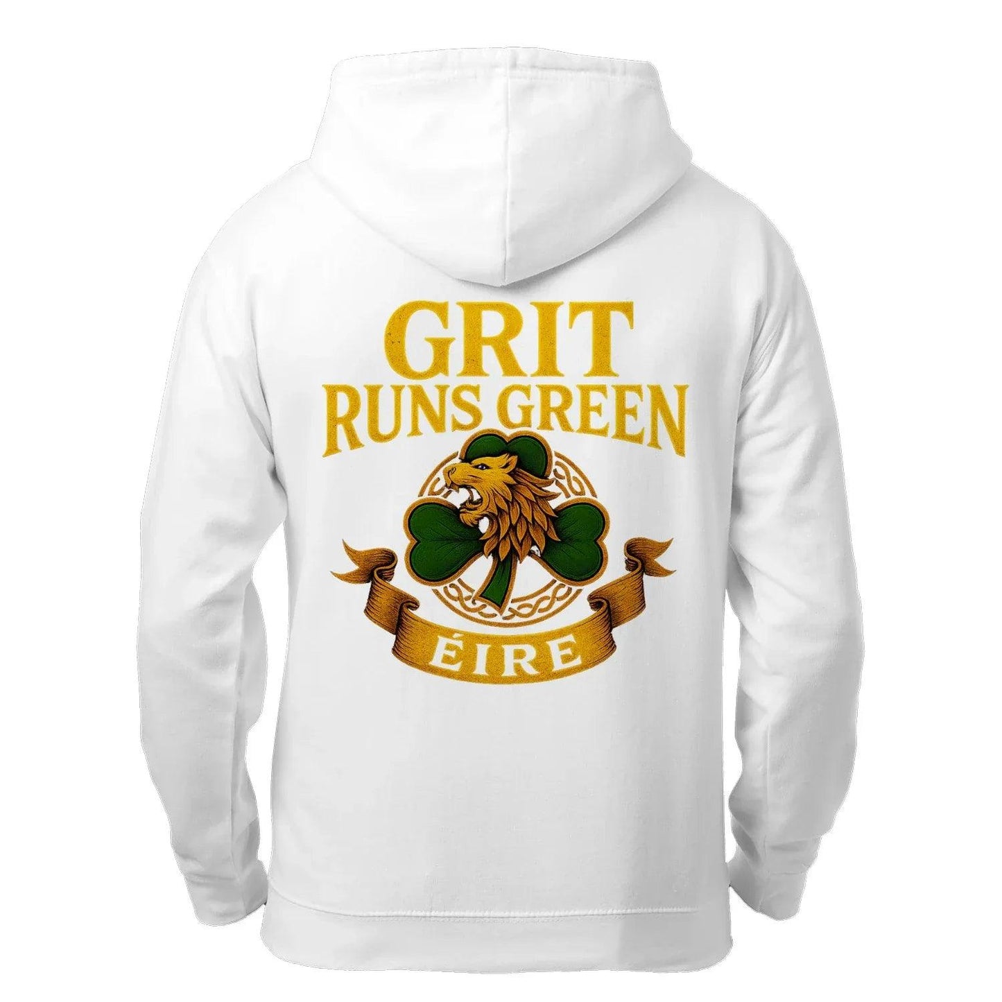 Grit Runs Green Unisex Zip Hoodie - Celtic Hoodies Ireland Collection - Celtic Wolfwear