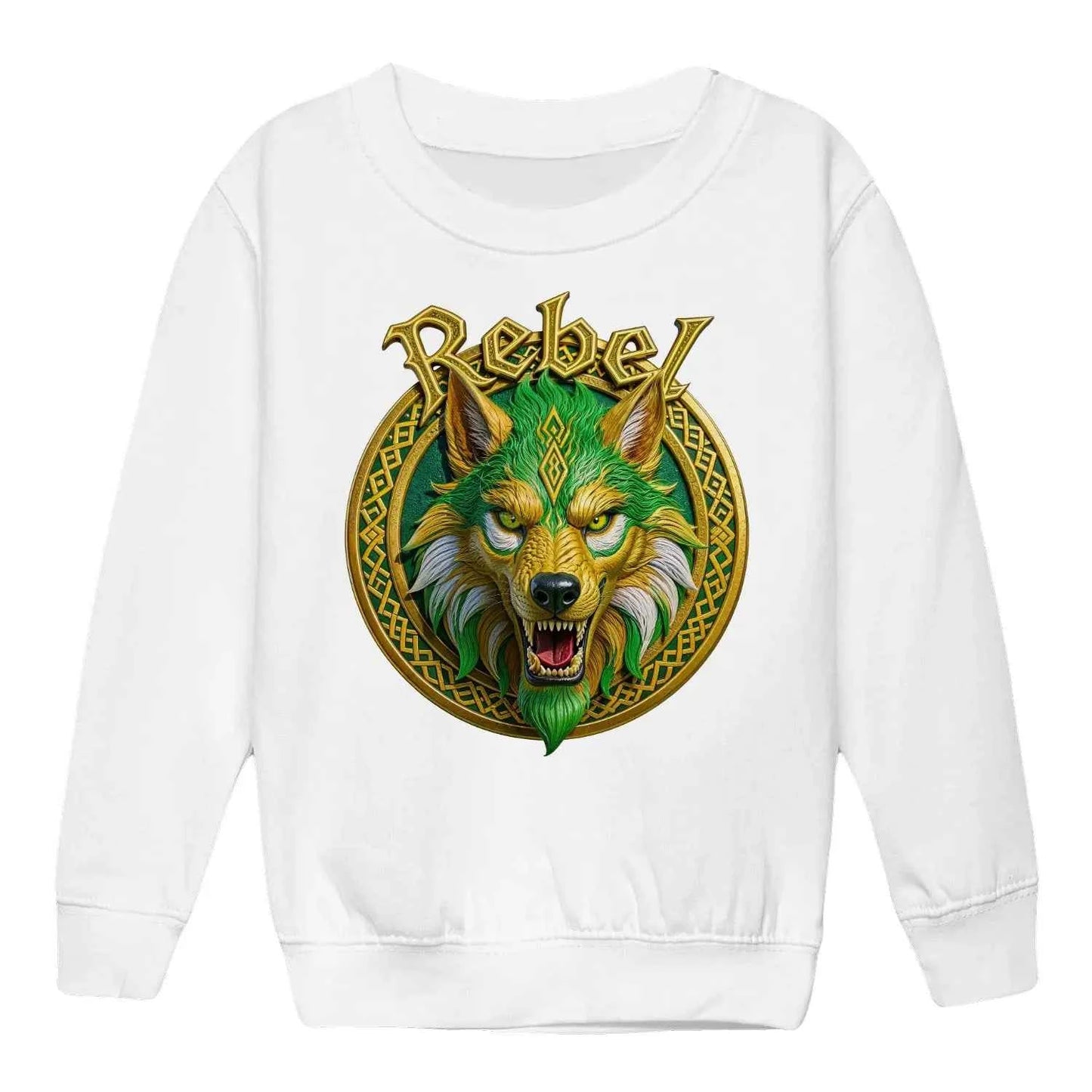 Celtic Wolf Rebel Kids' Sweatshirt - - Celtic Wolfwear