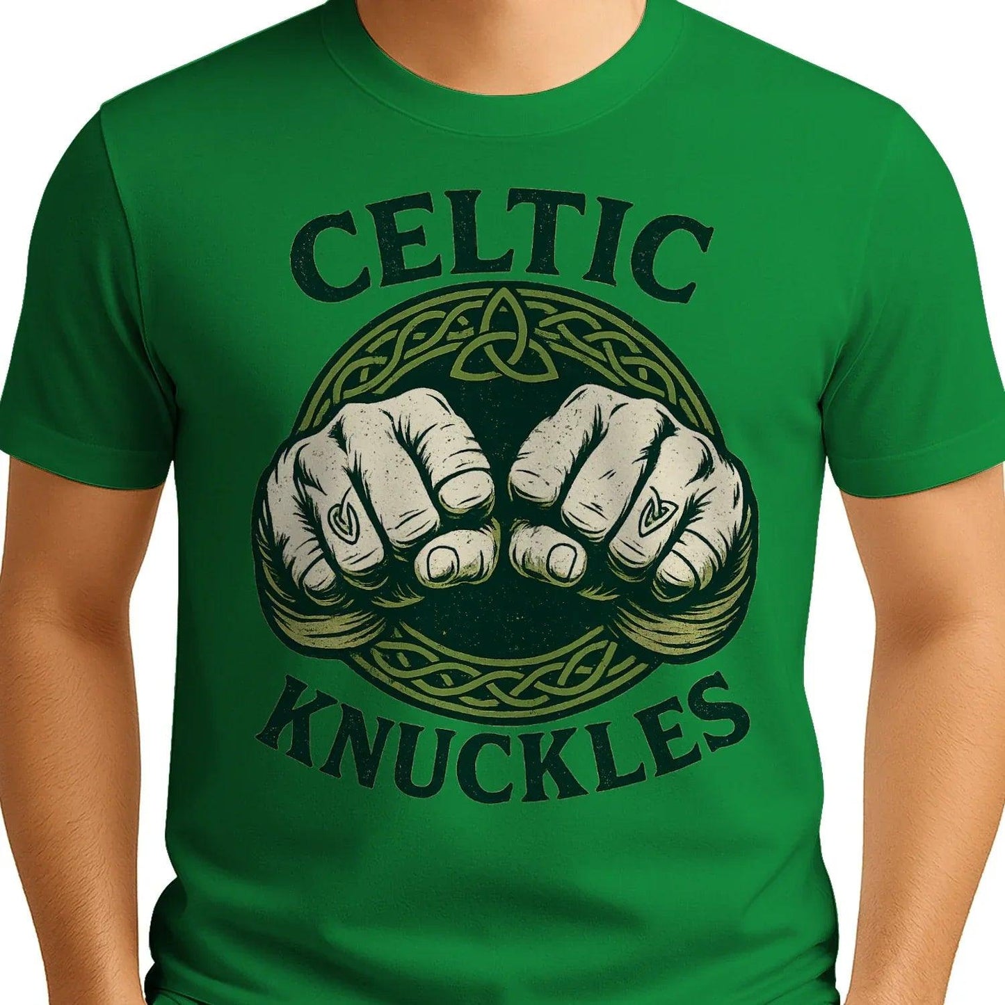 Celtic Knuckles Unisex Soft Style Irish T-Shirts for Adults - Celtic Wolfwear