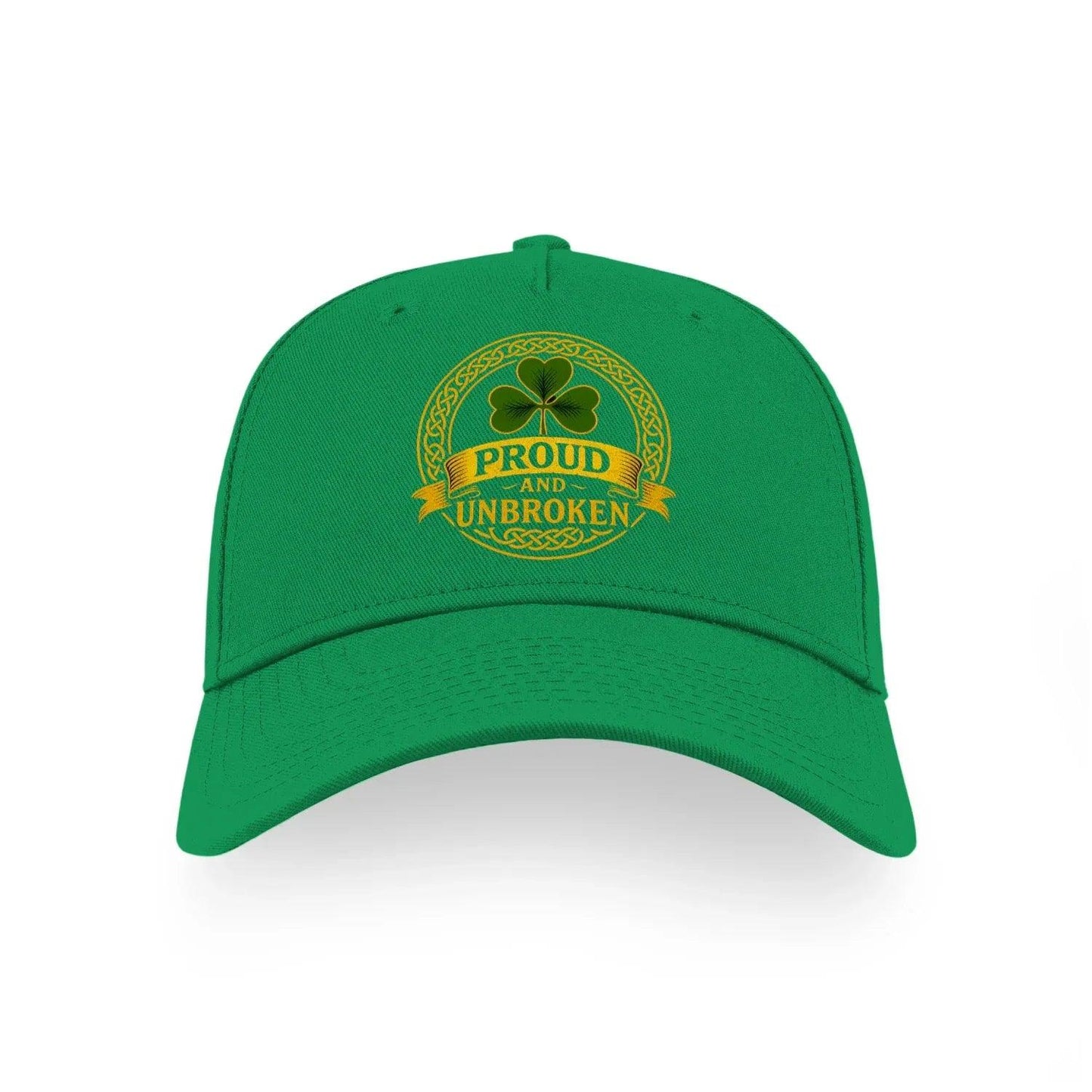 Proud and Unbroken Ireland Celtic Cap - 5 Panel Sports Buckle Celtic Cap Ireland - Celtic Wolfwear