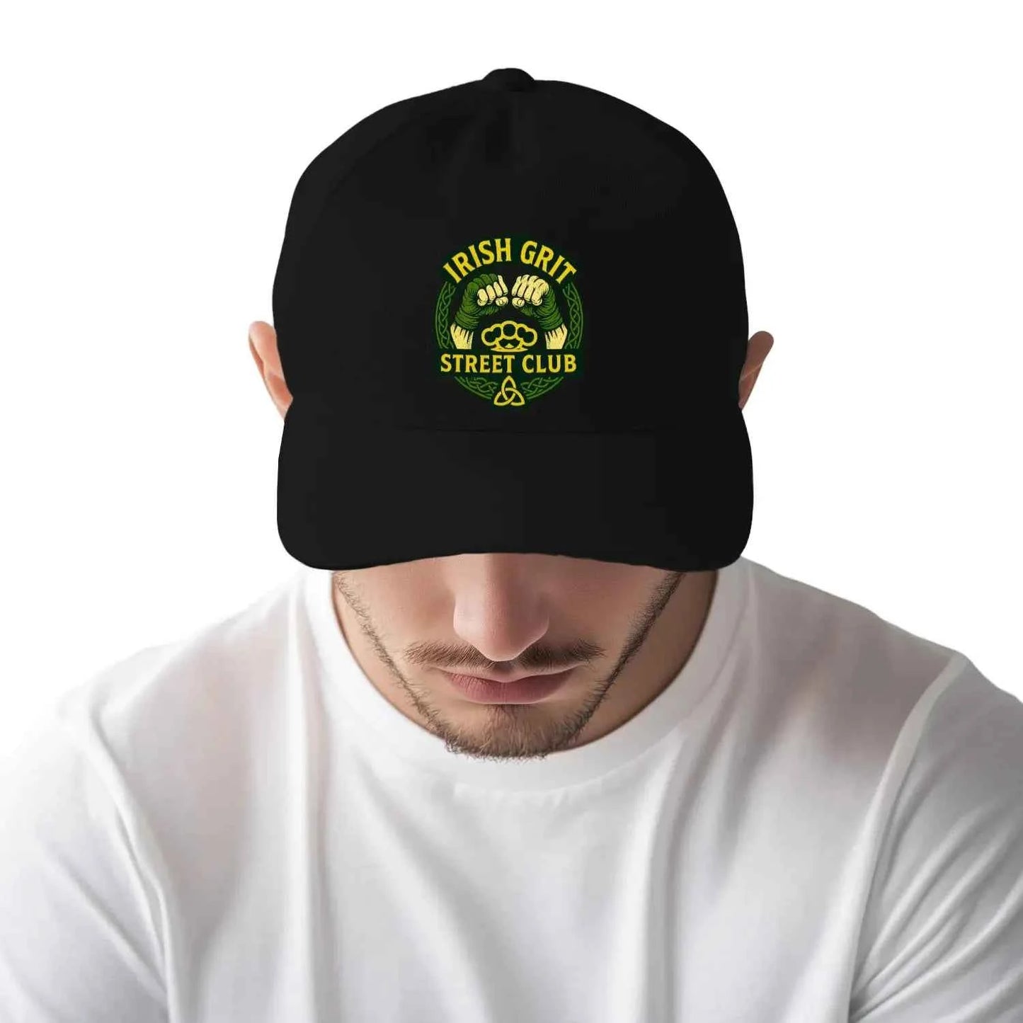 Irish Grit Street Club Ireland 5 Panel Sports Buckle Cap - Celtic Caps Ireland - - Celtic Wolfwear