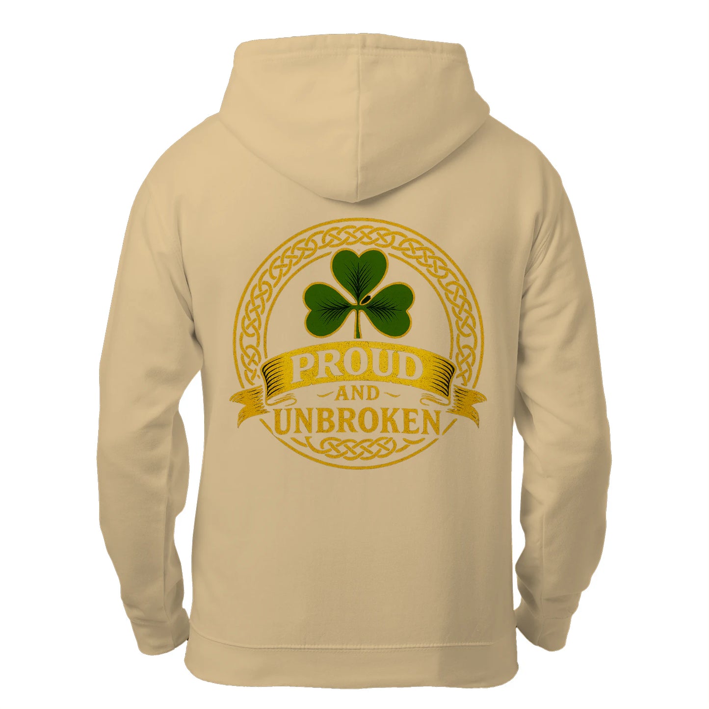 Proud and Unbroken Unisex Zip Hoodie - Stylish Irish Graphic Hoodies - - Celtic Wolfwear