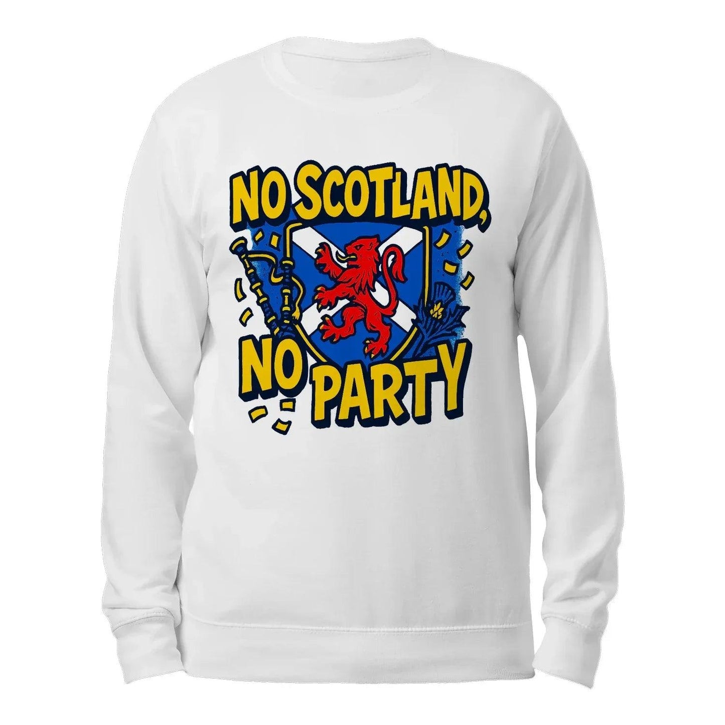 No Scotland No Party Classic Unisex Sweatshirt - Scotland Football Unisex Sweaters - Celtic Wolfwear