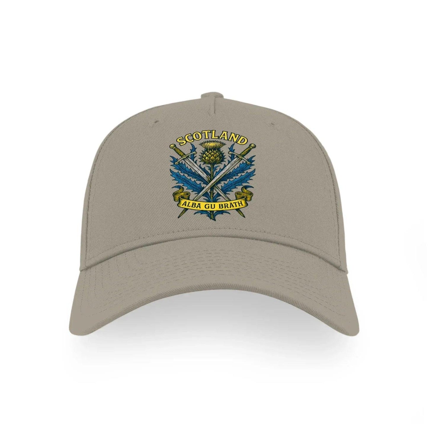 Scotland Unisex Sports Cap - Alba Gu Brath 5 Panel Sports Buckle Cap - Celtic Wolfwear