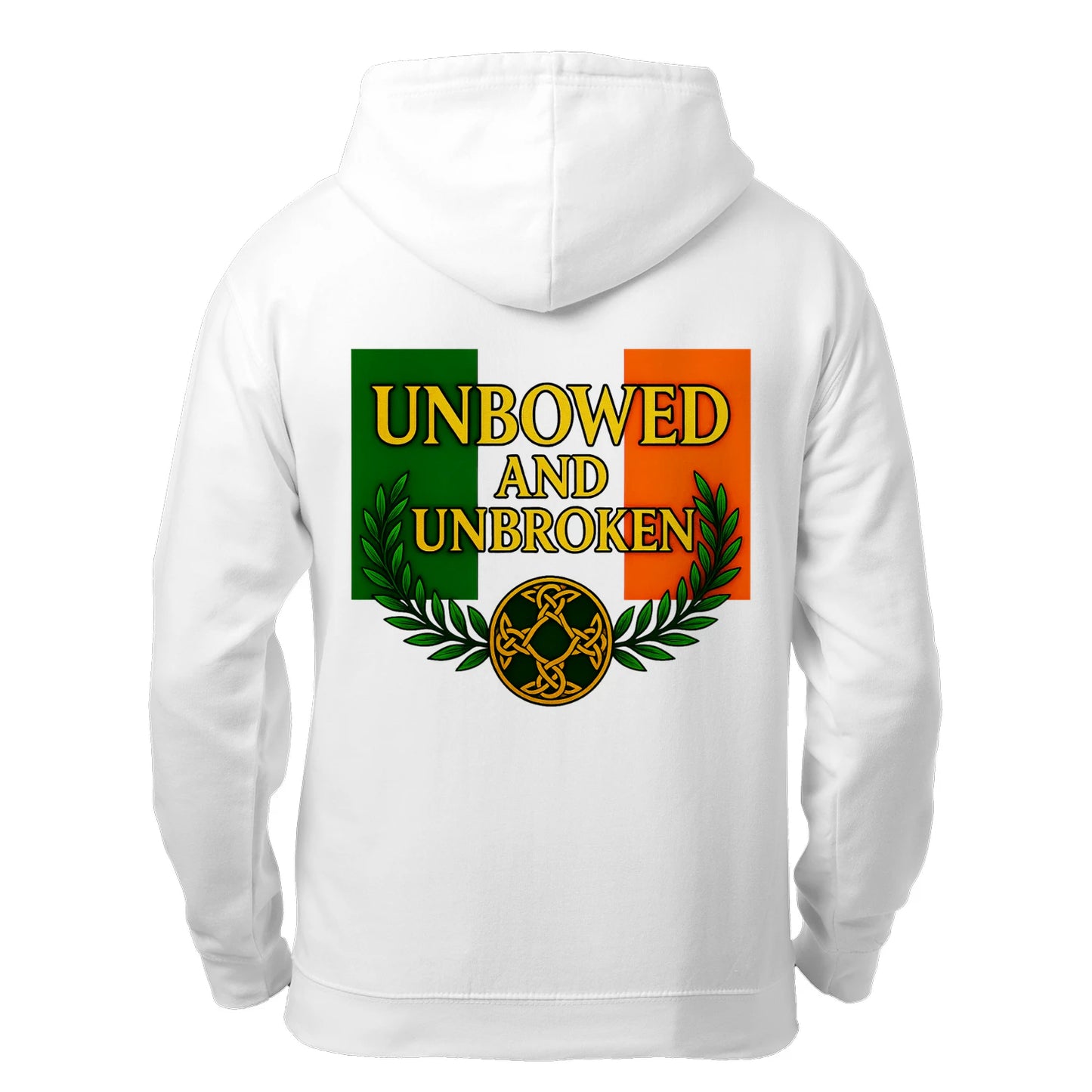 Unbowed and Unbroken Unisex Zip Hoodie - Celtic Hoodies Ireland - - Celtic Wolfwear
