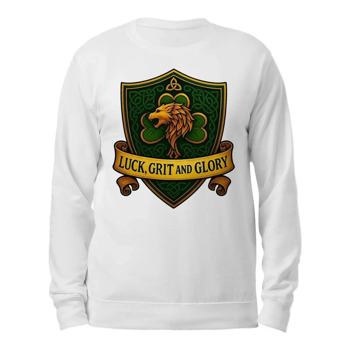 Luck Grit and Glory Classic Unisex Sweatshirt - Celtic Sweaters Ireland - Celtic Wolfwear