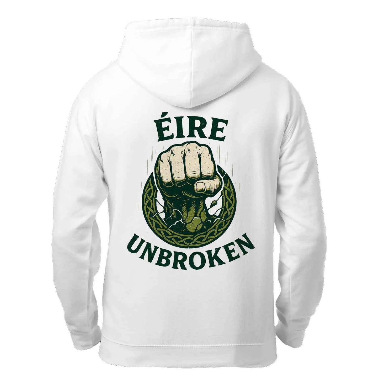 Eire Unbroken Hoodie - Unisex Zip Hoodie for Ultimate Comfort and Style - - Celtic Wolfwear