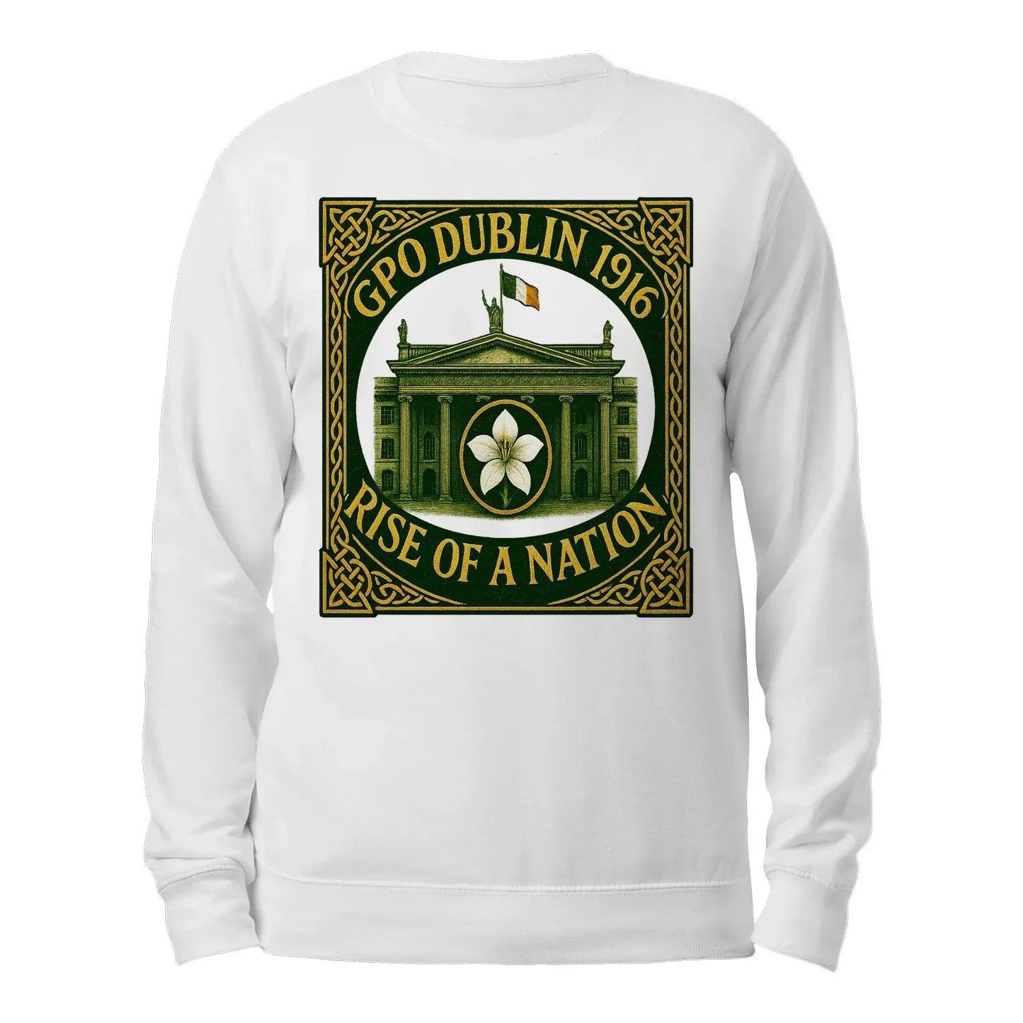 GPO 1916 Dublin Rise of a Nation Classic Unisex Sweatshirt - Stylish Irish Sweaters for Adults - Celtic Wolfwear