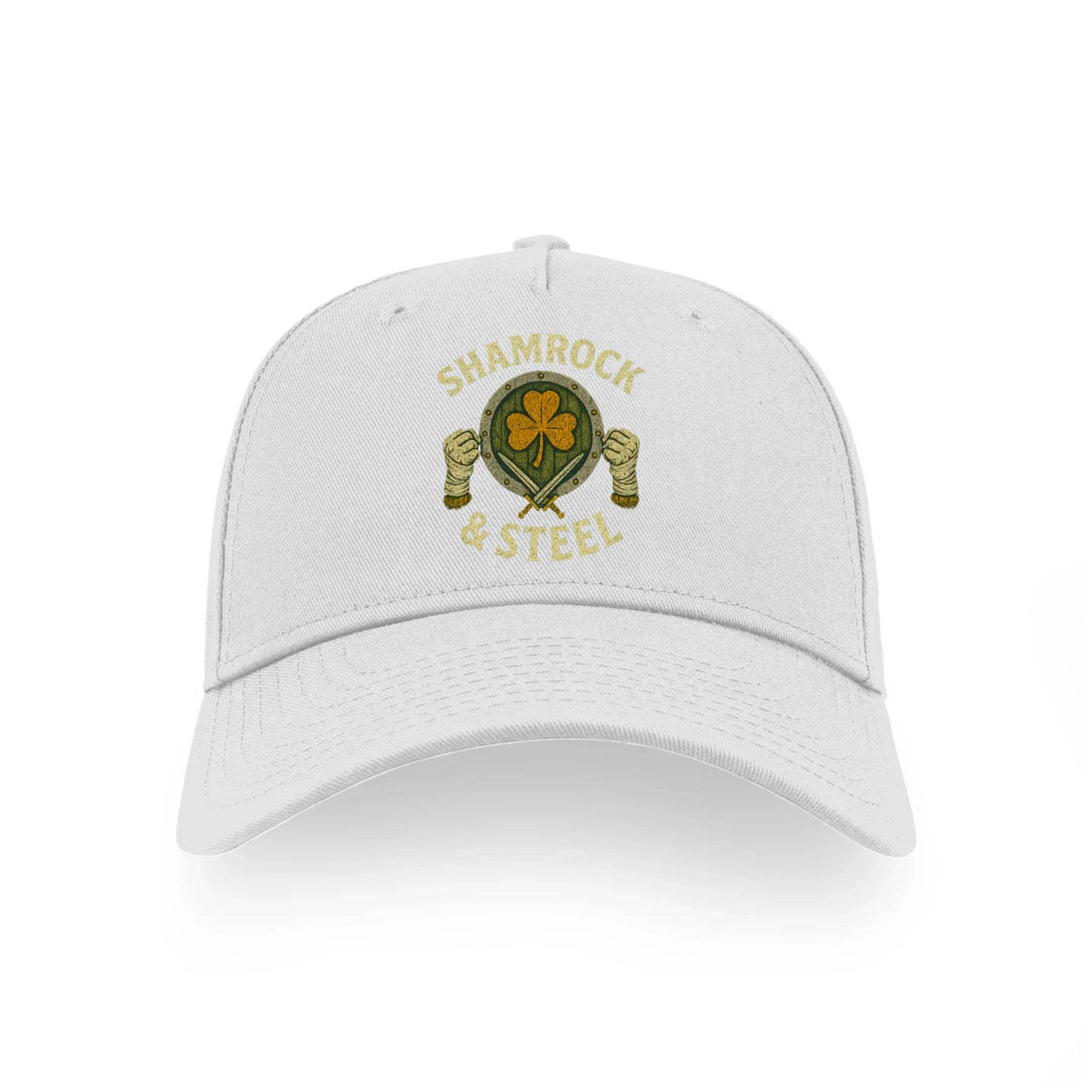 Shamrock & Steel Ireland 5 Panel Sports Buckle Cap - Premium Celtic Caps Ireland - - Celtic Wolfwear
