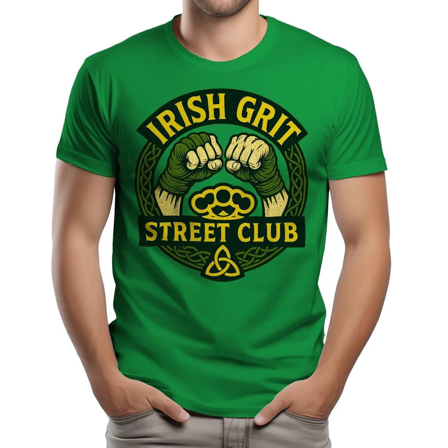 Irish Grit T-shirt - Unisex Soft Style Street Club Tee - Celtic Wolfwear