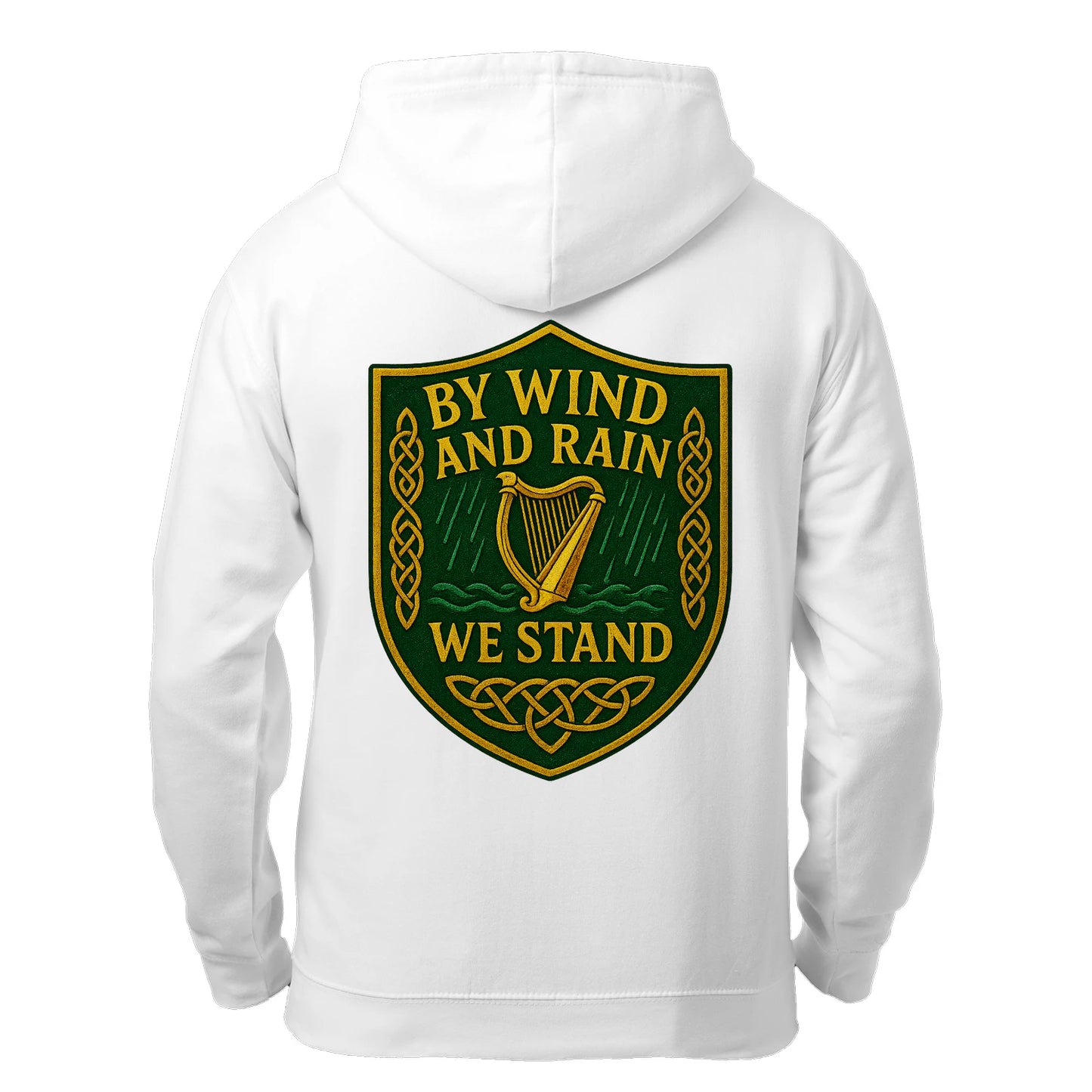 By Wind and Rain We Stand Unisex Zip Hoodie - Celtic Hoodies Ireland - Celtic Wolfwear