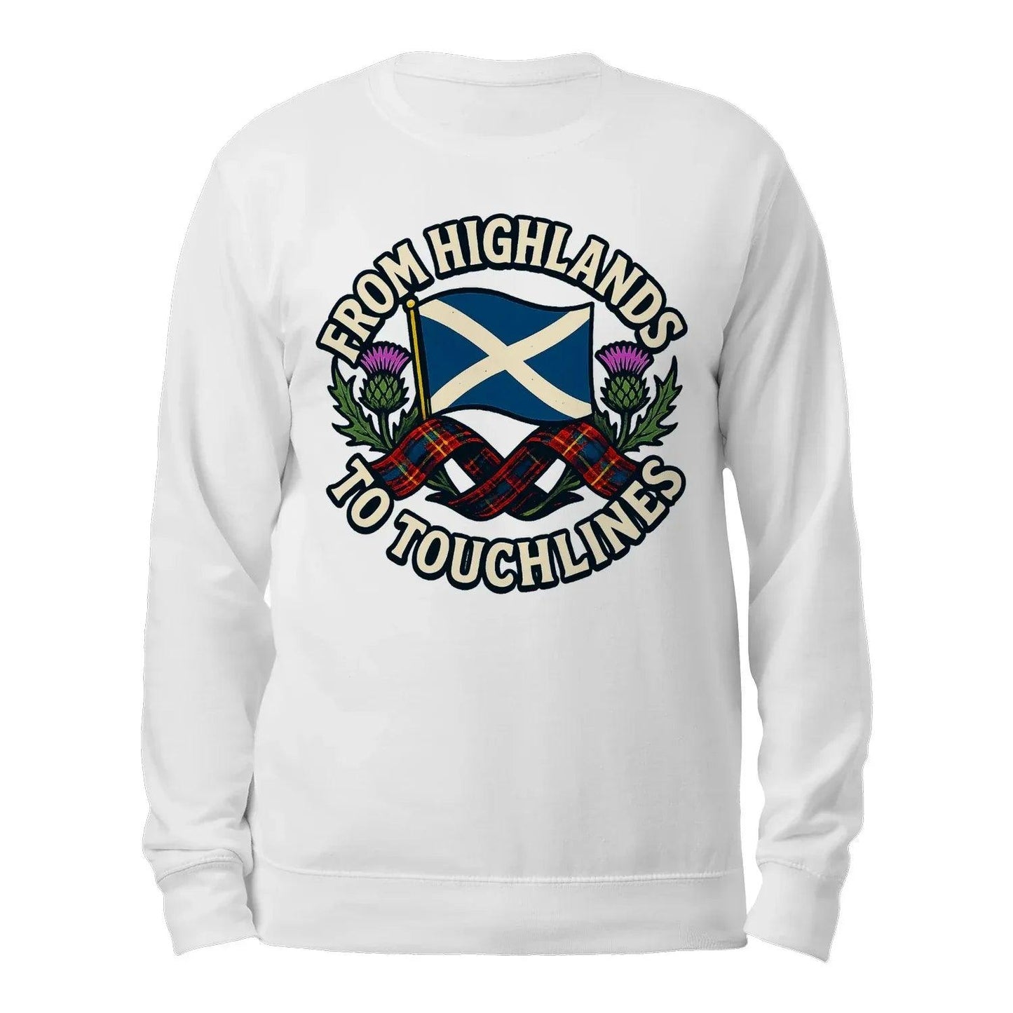 Scotland Football Fan Sweatshirt - From Highlands to Touchlines Unisex Design - Celtic Wolfwear