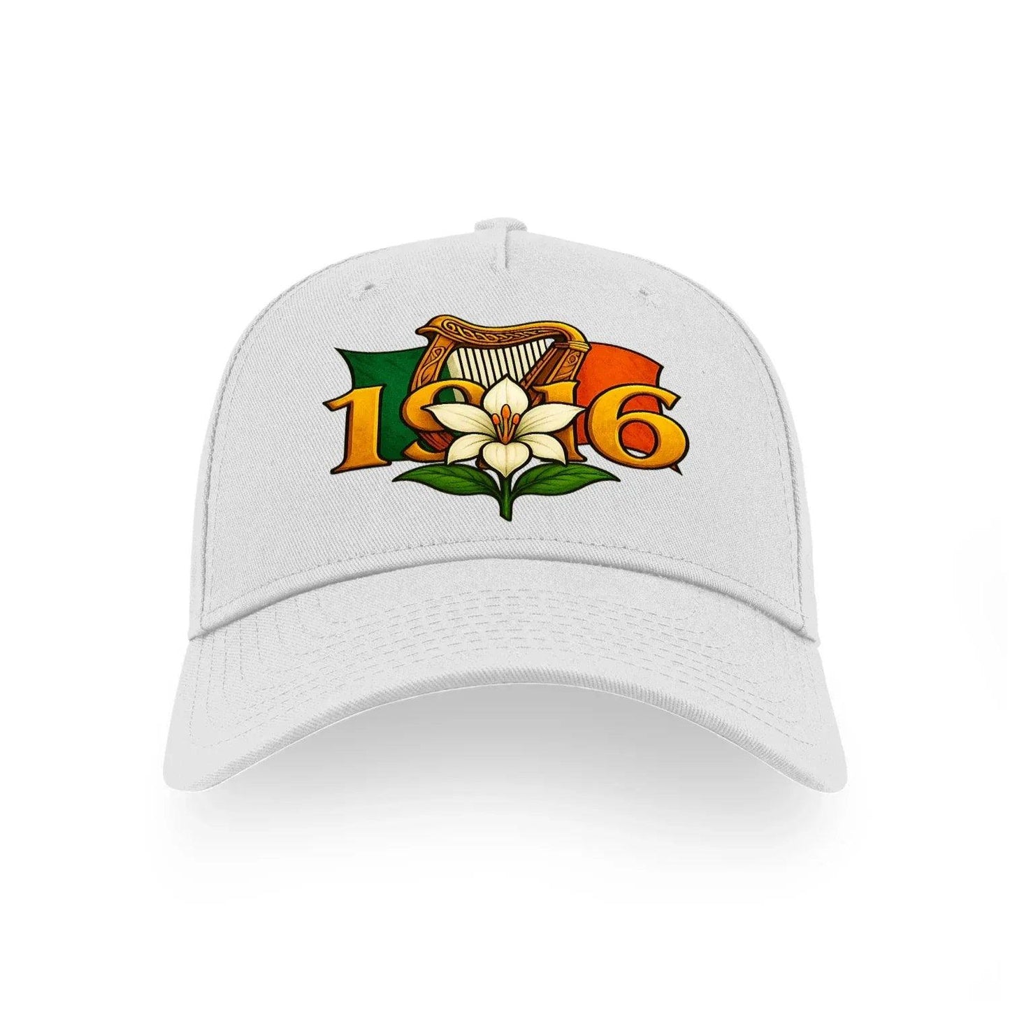 Easter Lily 1916 Commemoration Celtic Cap Ireland 5 Panel Sports Buckle Cap - Celtic Wolfwear