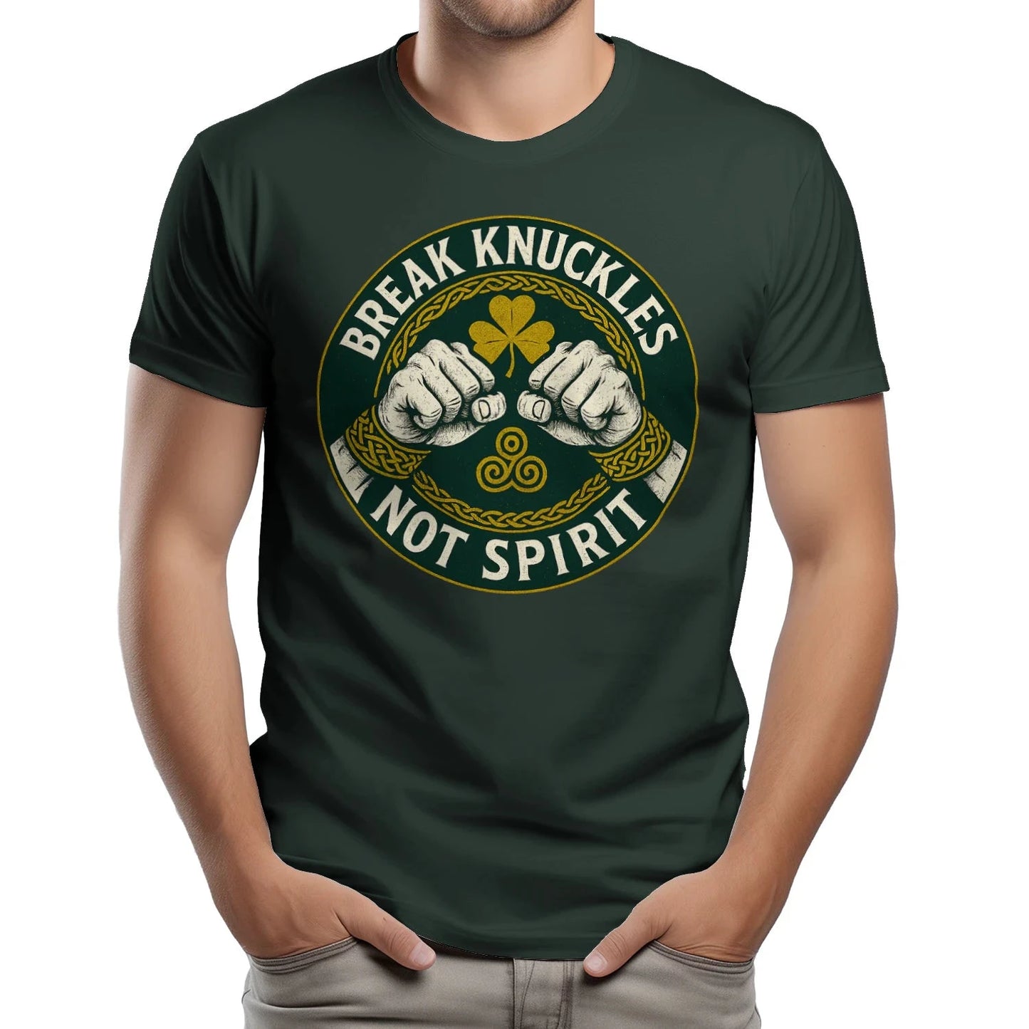 Break Knuckles Not Spirit Unisex Soft Style T-Shirt - Perfect Ireland Souvenir T Shirts - - Celtic Wolfwear