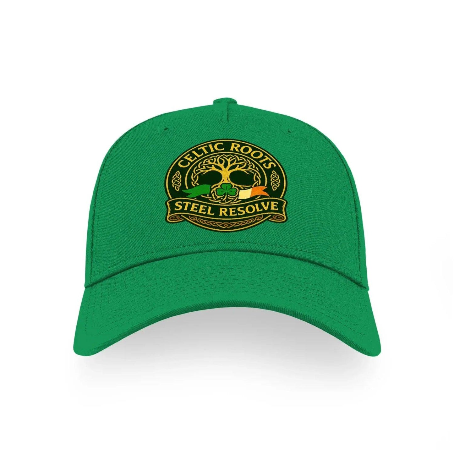 Celtic Roots Steel Resolve Ireland Caps for Men and Women - Premium Quality 5 Panel Sports Buckle Cap - Celtic Wolfwear