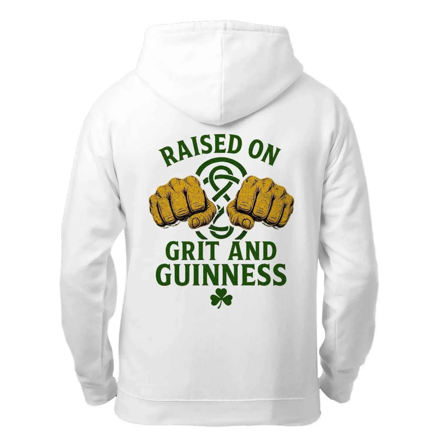 Raised on Grit and Guinness Hoodie - Unisex Zip Hoodie for Ultimate Comfort and Style - - Celtic Wolfwear