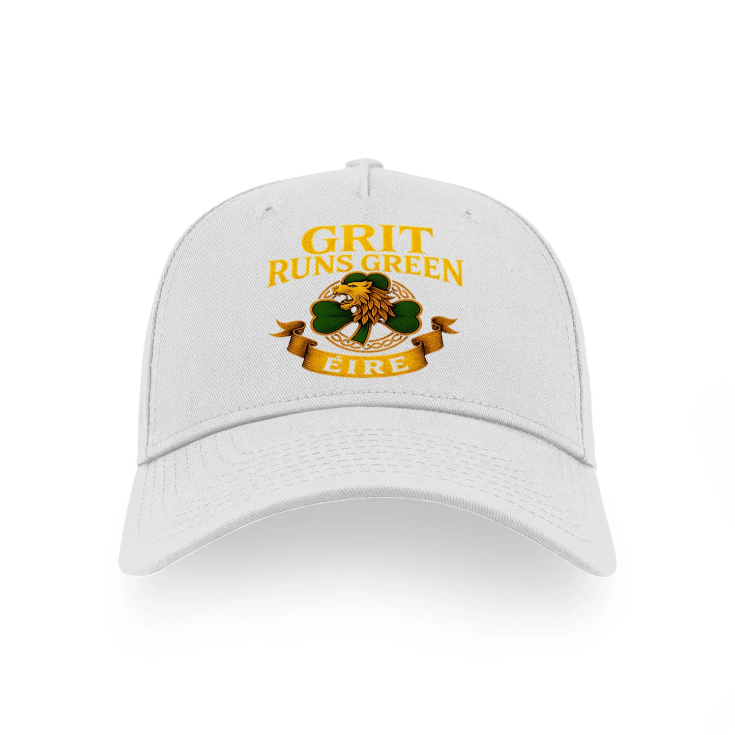 Grit Runs Green Ireland 5 Panel Sports Buckle Cap – Quality Celtic Cap Ireland - Celtic Wolfwear