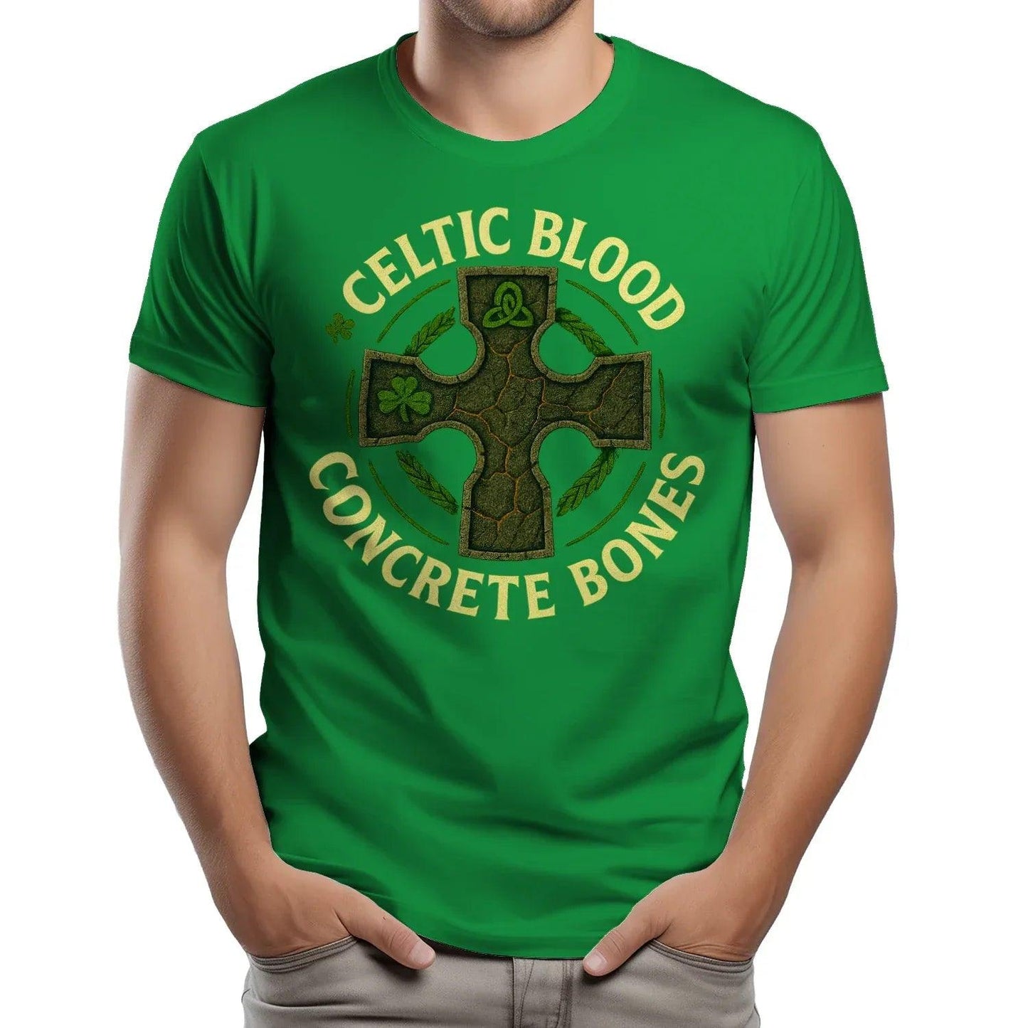 Celtic Irish T Shirts Adults - Celtic Blood Concrete Bones Ireland T-Shirt for Unique Style - Celtic Wolfwear