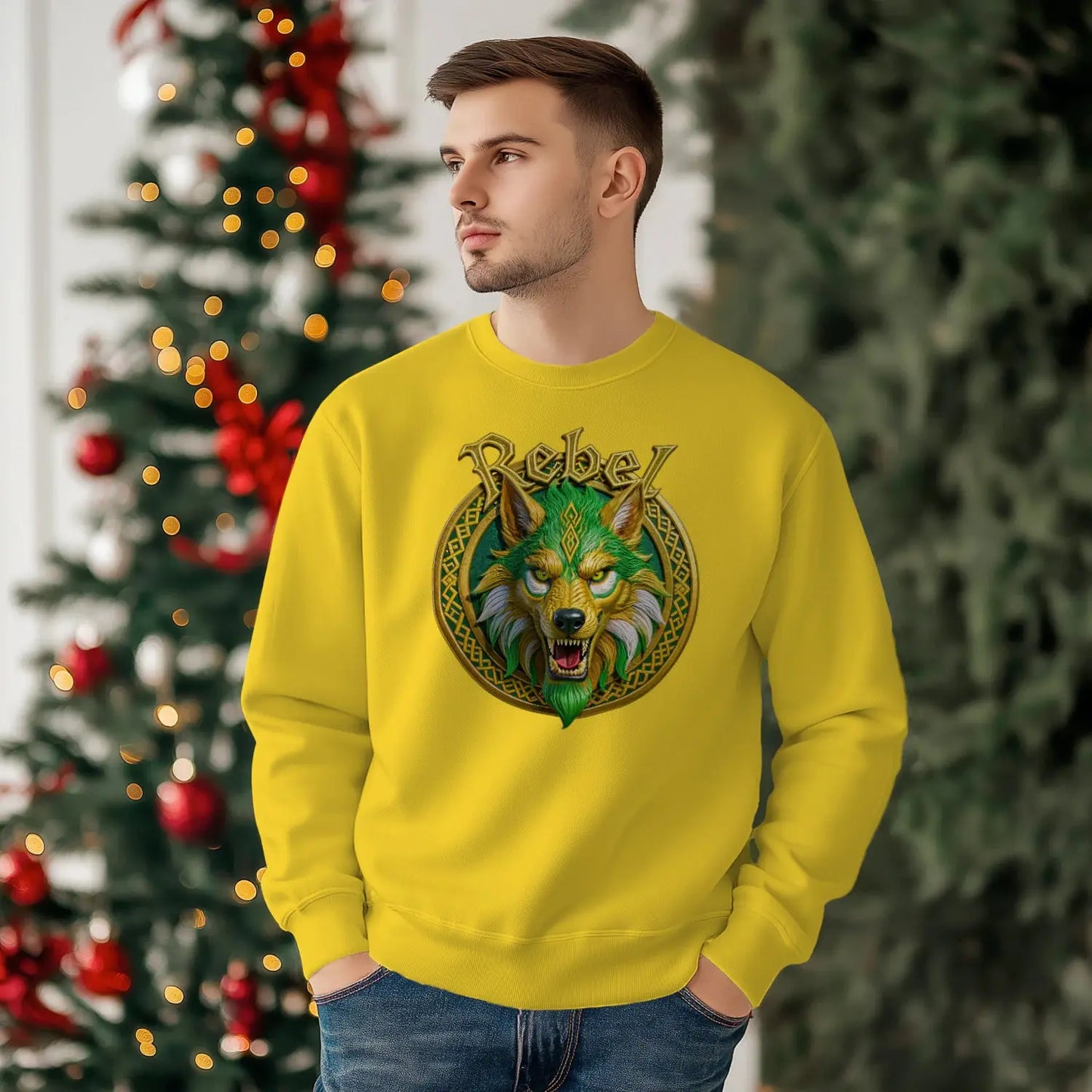 Celtic Rebel Wolf Unisex Sweatshirt - - Celtic Wolfwear