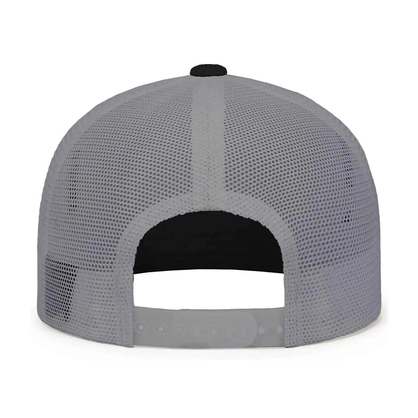 Light grey mesh trucker cap with black underbill and adjustable back strap — Wales heritage cap gift | Celtic Wolf Wear® UK