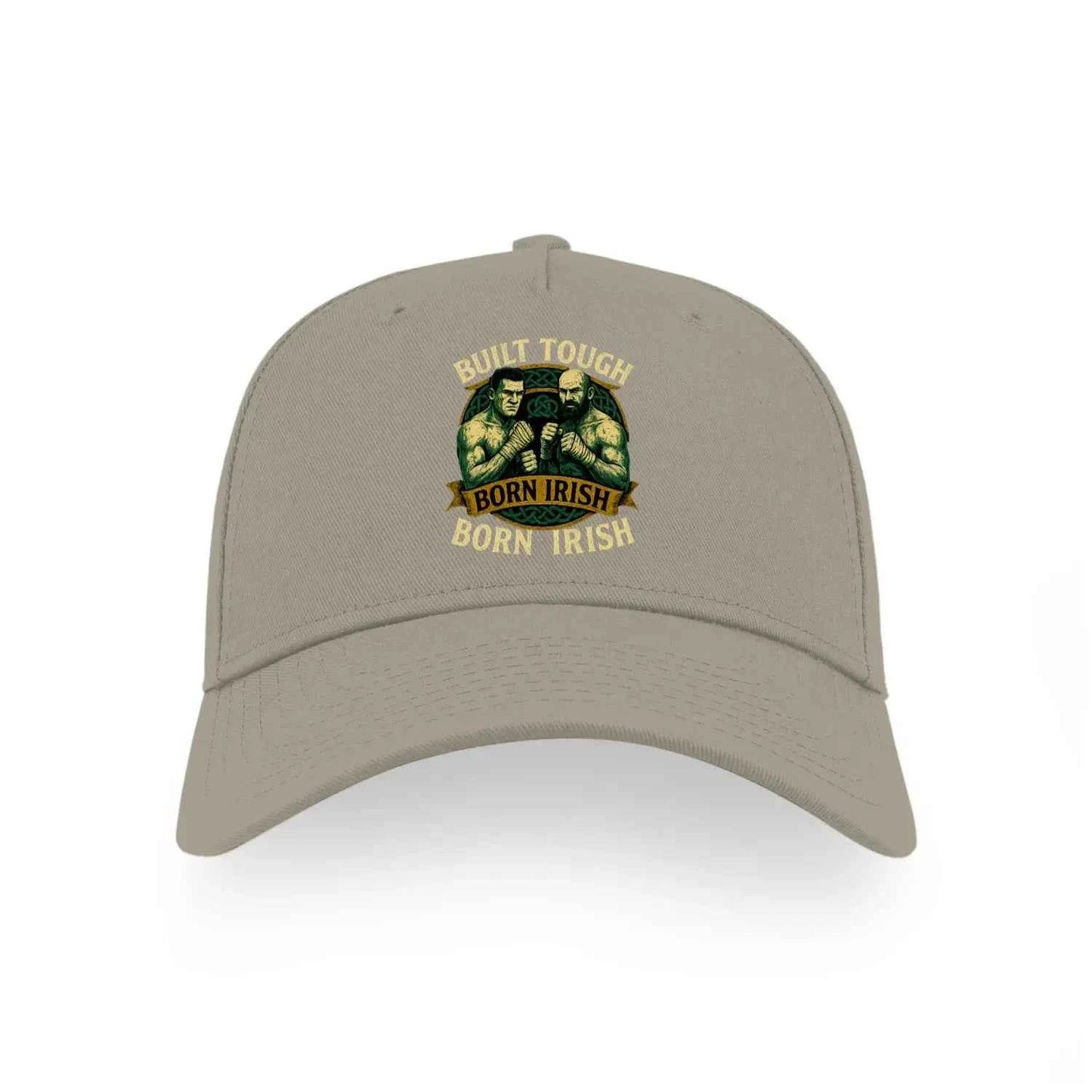 Built Tough Born Irish Cap - Ireland 5 Panel Sports Buckle Hat - - Celtic Wolfwear