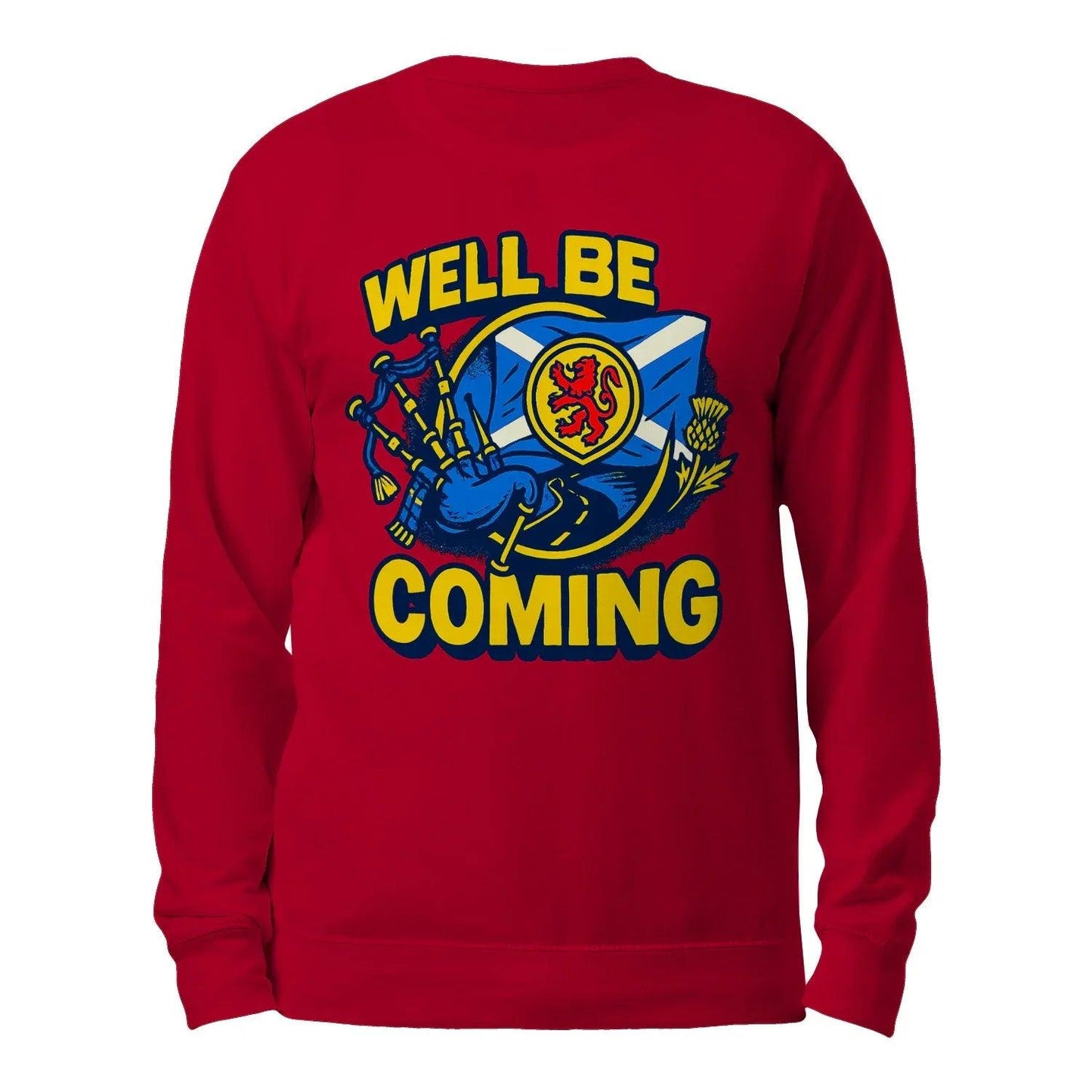 Scotland Football Unisex Sweater - We'll Be Coming Scotland Sweatshirt - Celtic Wolfwear