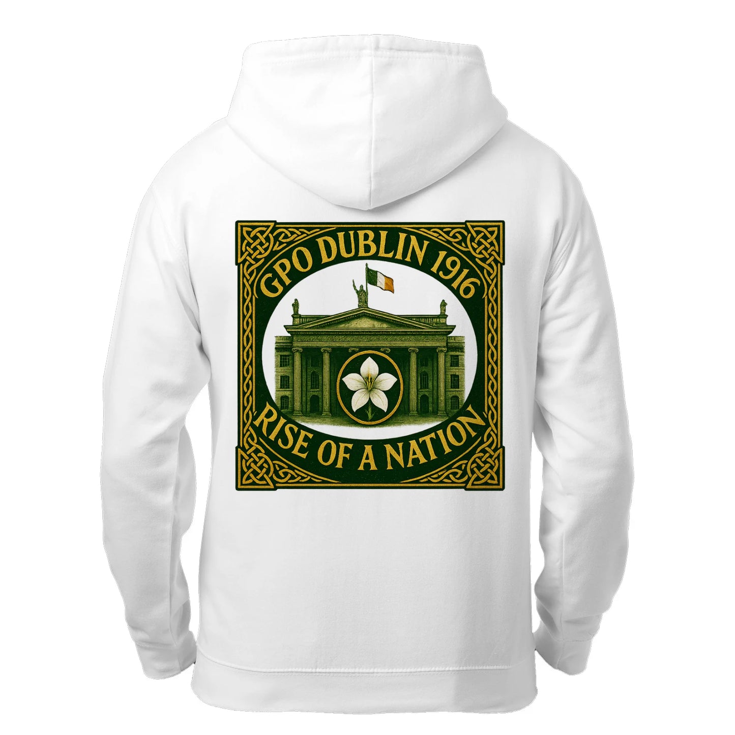 GPO Dublin Rise of a Nation Unisex Zip Hoodie - Premium GPO Dublin Hoodie - Celtic Wolfwear