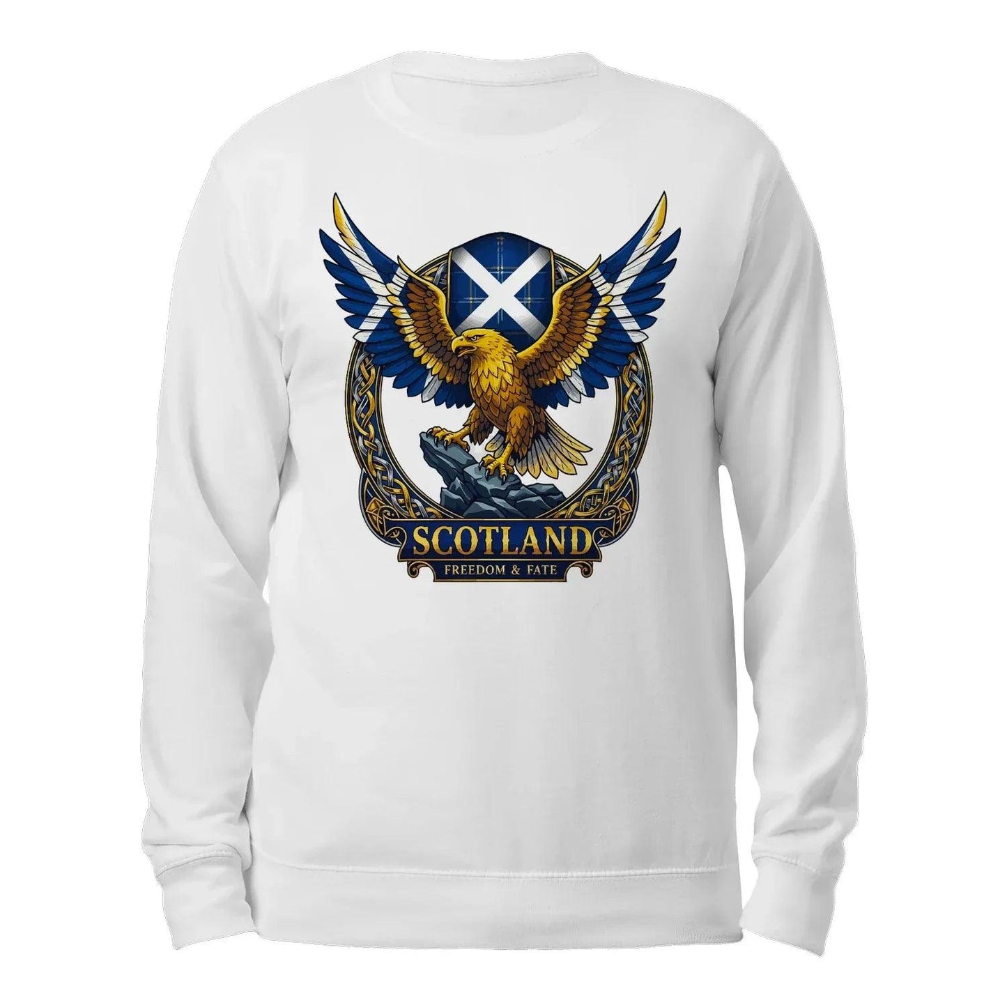 Scotland Freedom & Fate Classic Unisex Sweatshirt - Scotland Sweaters for Adults - Celtic Wolfwear