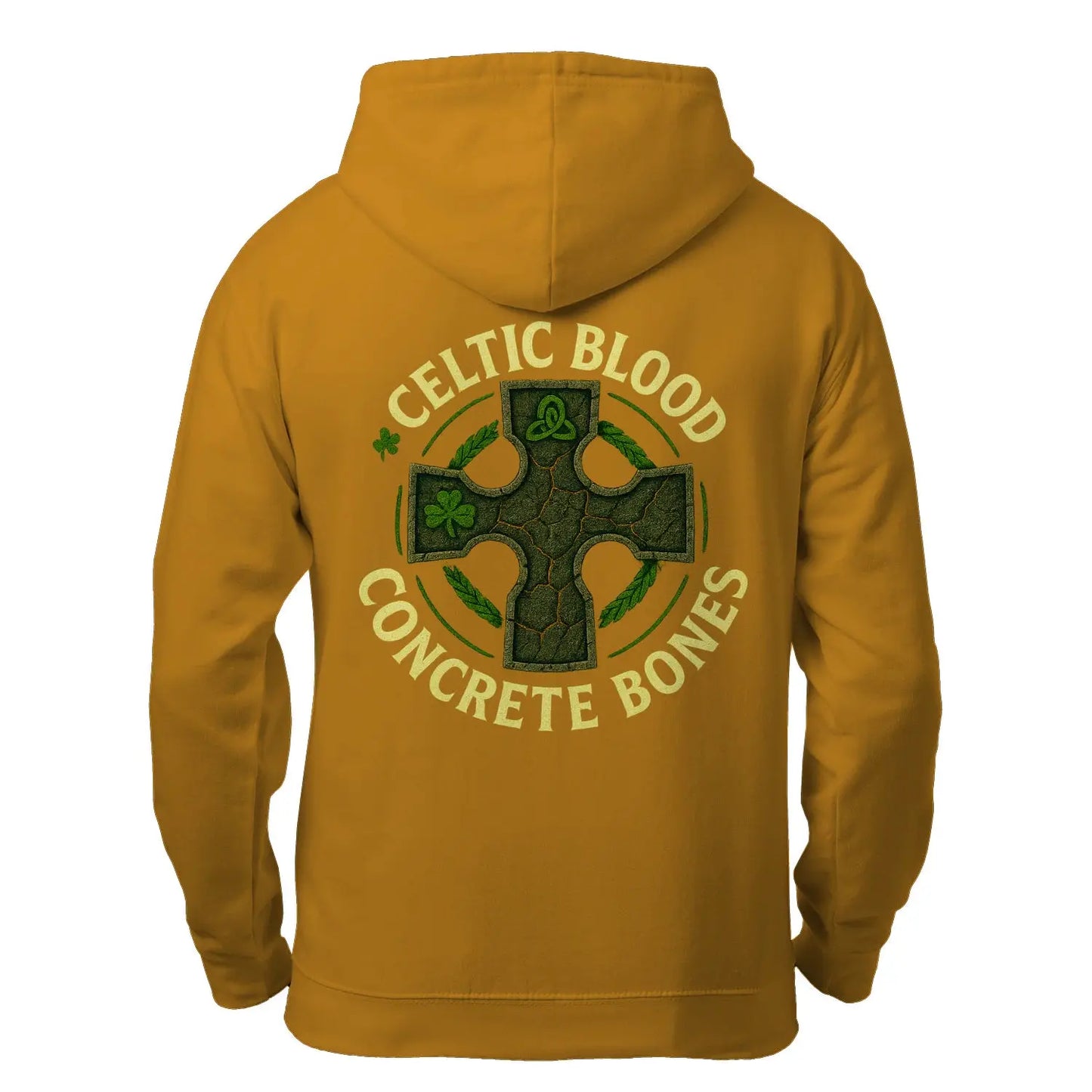 Celtic Blood Hoodie - Unisex Zip Hoodie with Unique Concrete Bones Design - - Celtic Wolfwear