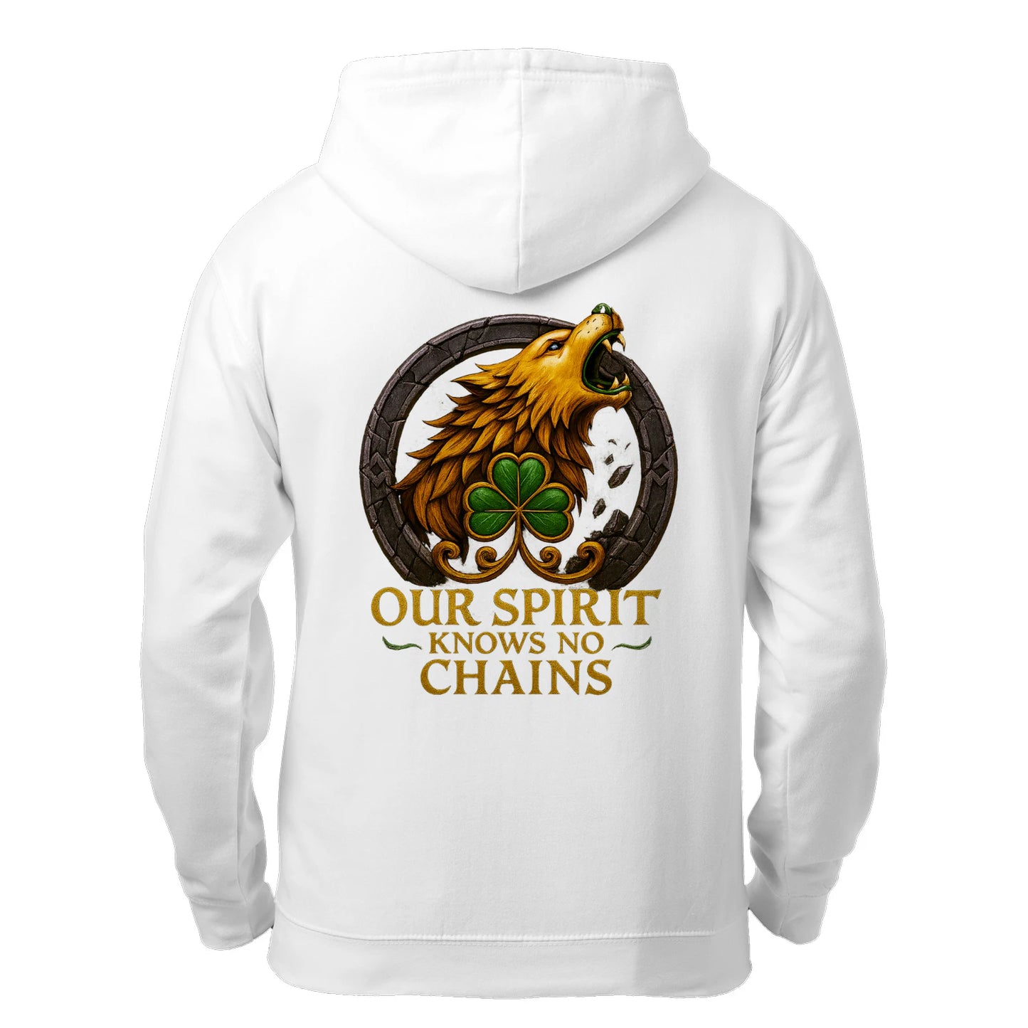 Our Spirit Knows No Chains Unisex Zip Hoodie - Celtic Hoodies Ireland - - Celtic Wolfwear