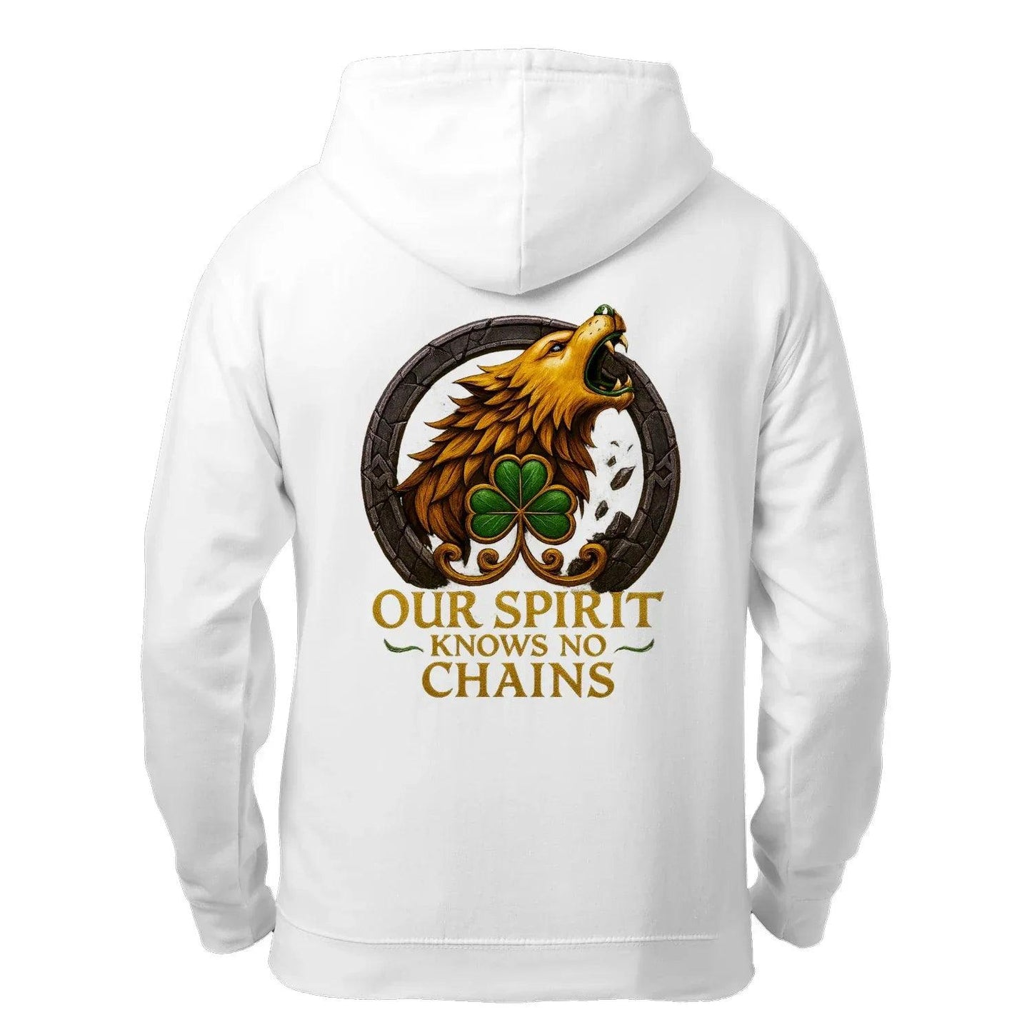 Our Spirit Knows No Chains Unisex Zip Hoodie - Celtic Hoodies Ireland - Celtic Wolfwear