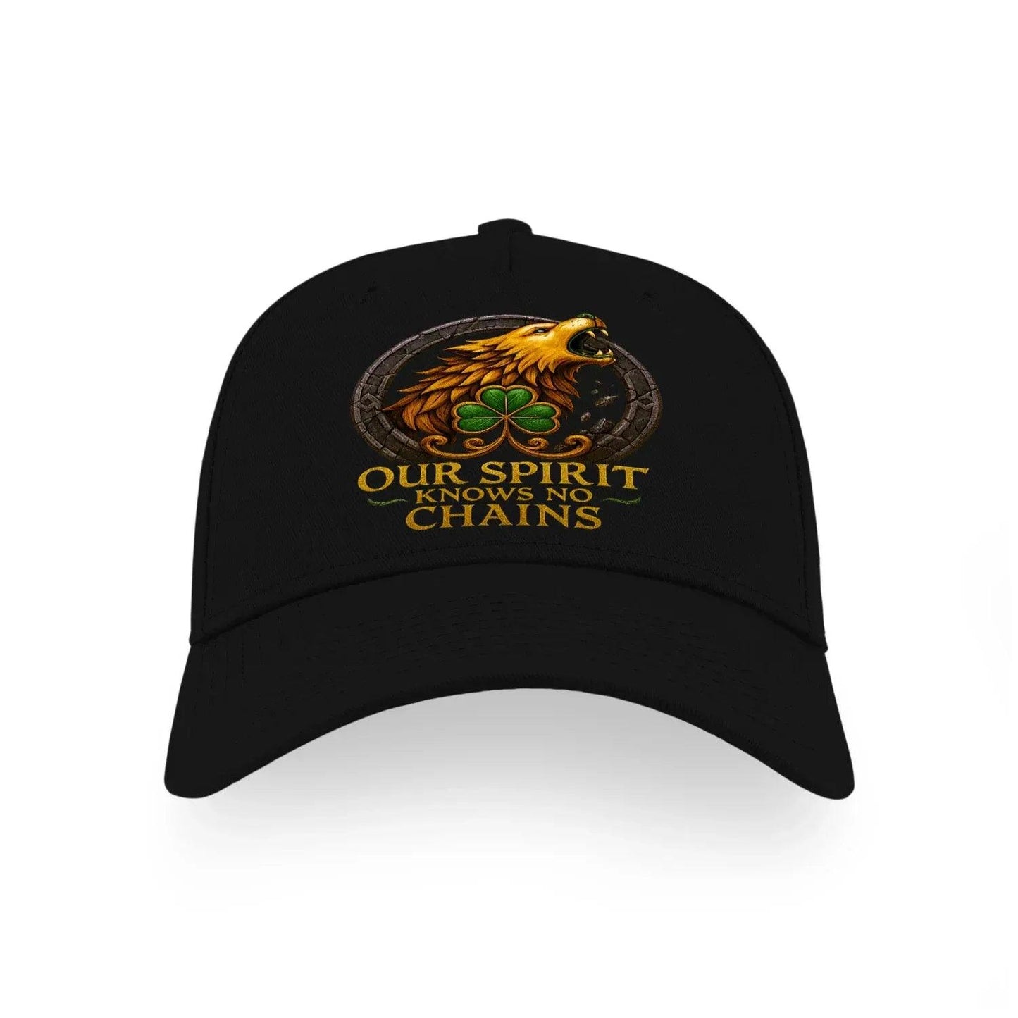 Our Spirit Knows No Chains Celtic Cap Ireland - 5 Panel Sports Buckle Cap - Celtic Wolfwear