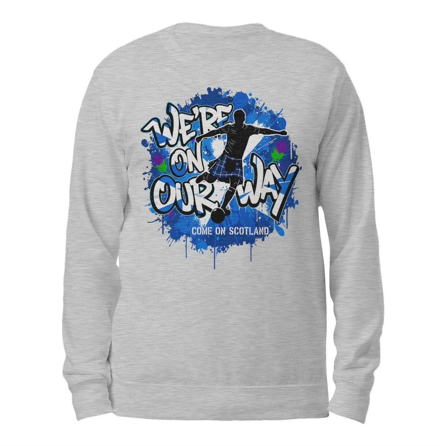 We're on Our Way Scotland Unisex Sweatshirt - Stylish Scottish Football Sweaters for Adults - Celtic Wolfwear