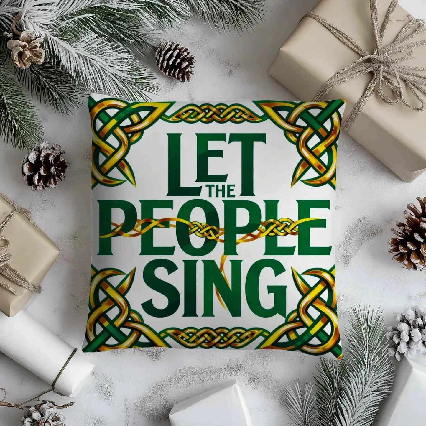 Let the People Sing - Square Polyester Cushion