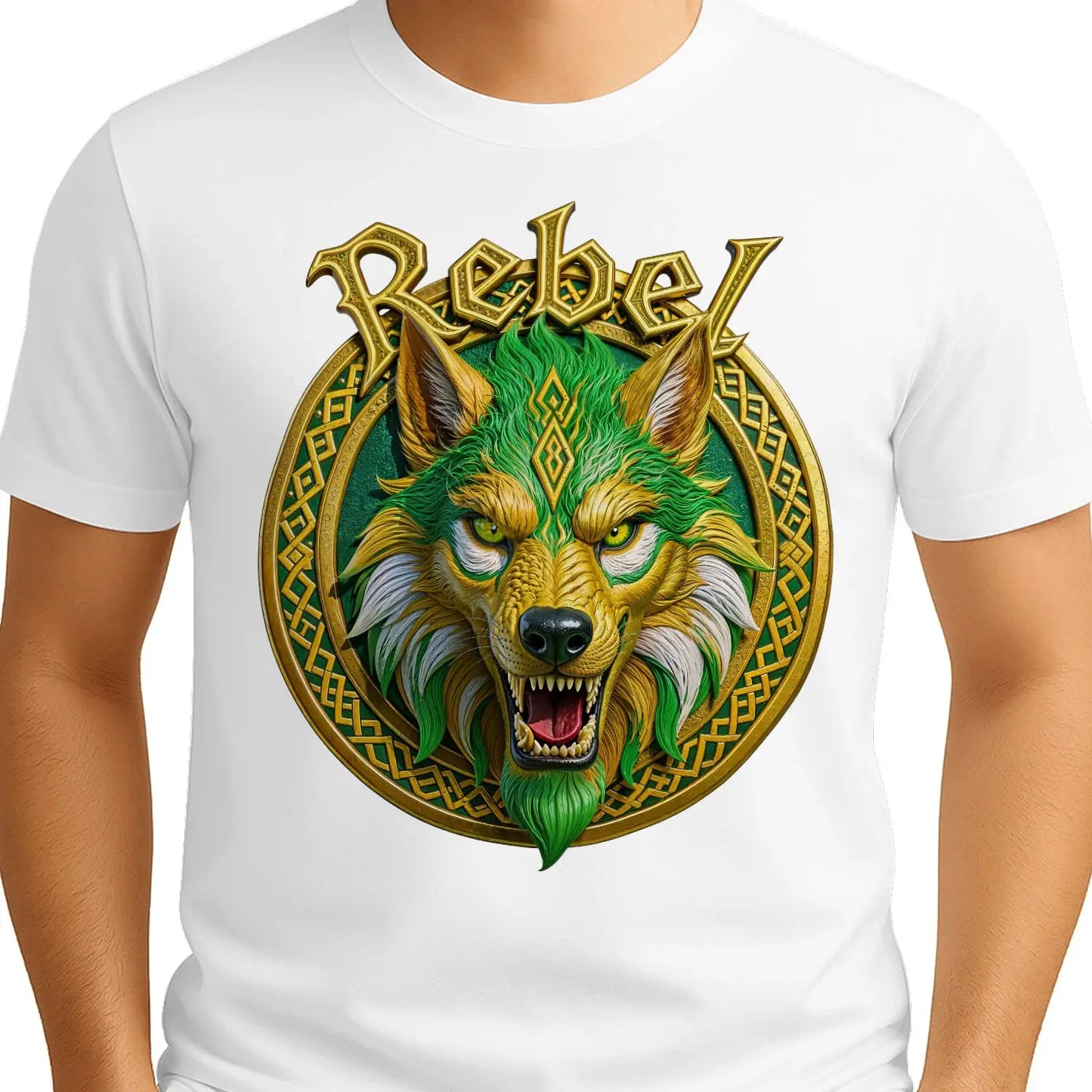 Celtic Wolf Rebel Unisex Heavy Cotton T-shirt - - Celtic Wolfwear