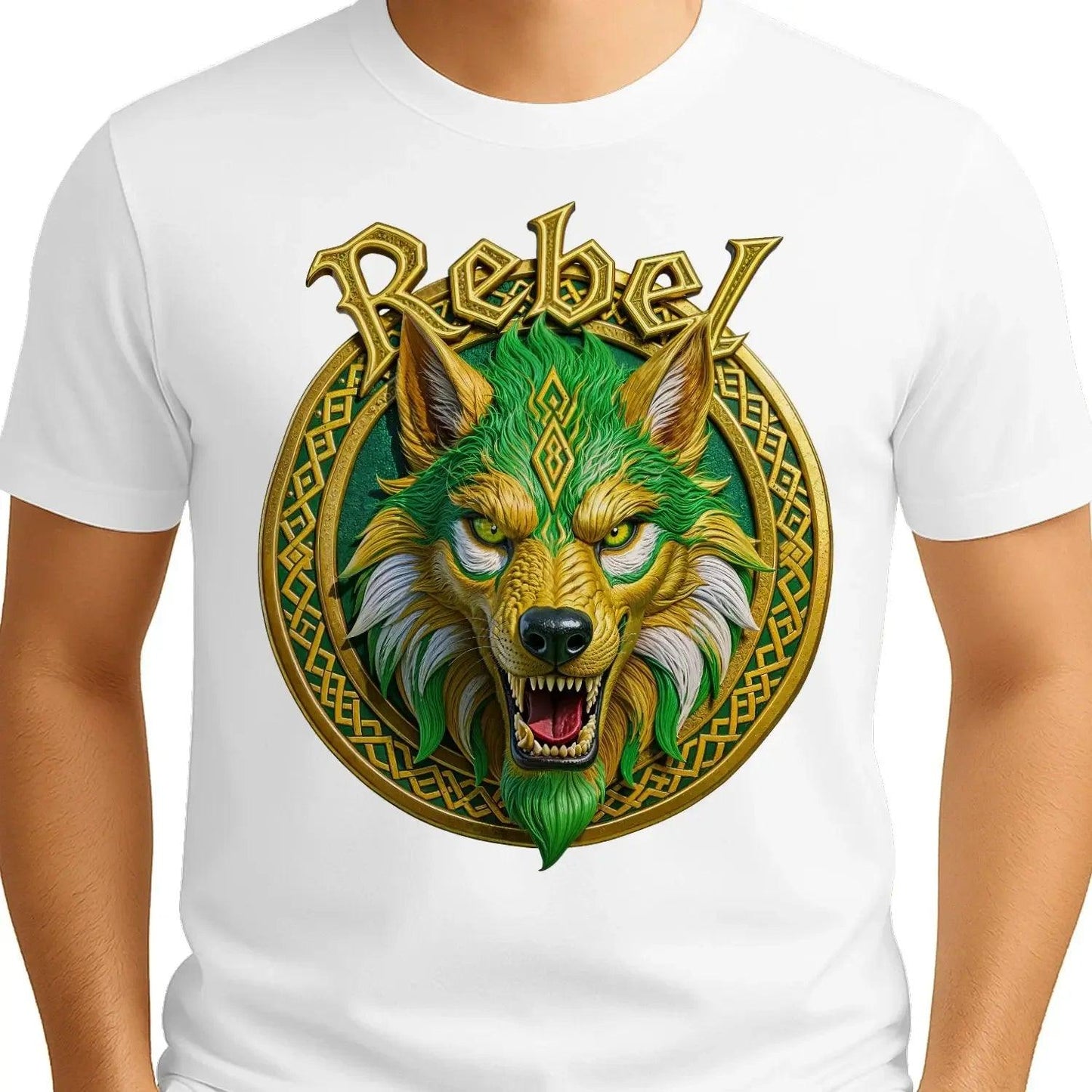 Celtic Wolf Rebel Unisex Heavy Cotton T-shirt - Celtic Wolfwear