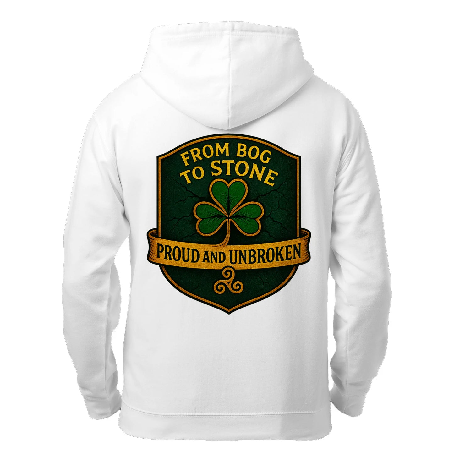 From Bog to Stone Unbroken Unisex Zip Hoodie - Celtic Hoodies Ireland - - Celtic Wolfwear